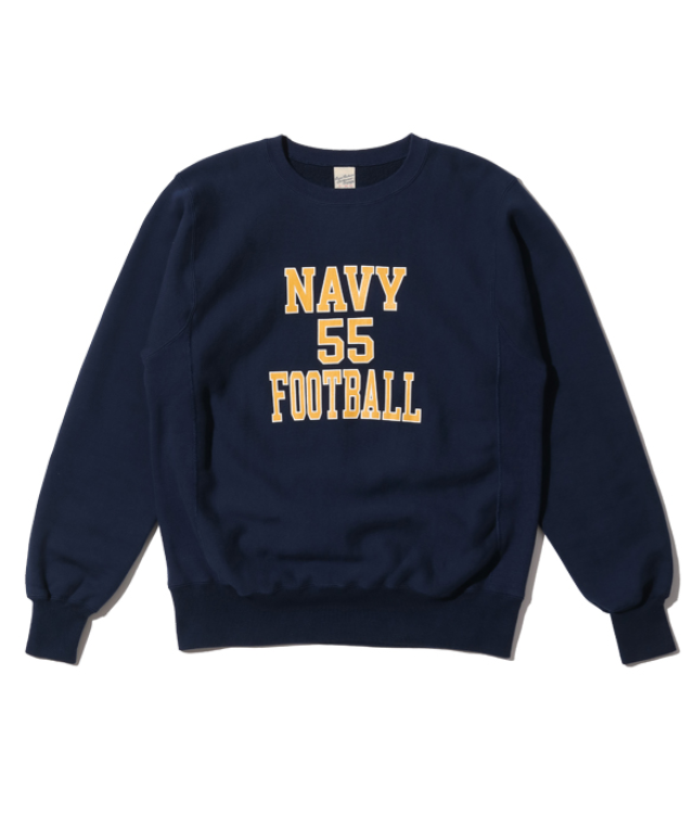 HORIZONTAL KNITTING SWEAT SHIRTS “NAVY FOOTBALL” BR69140